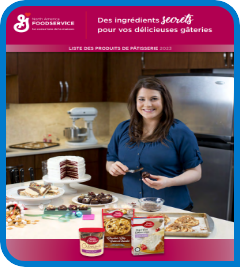 Page couverture de la liste des produits de pâtisserie de General Mills