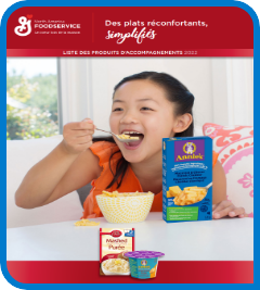 Page couverture de la liste des produits d’accompagnement de General Mills