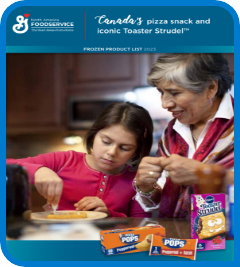 Cover page of the General Mills Frozen Product List