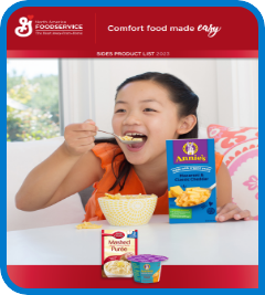Cover page of the General Mills Sides Product List