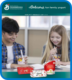 Cover page of the General Mills Yoplait Product List