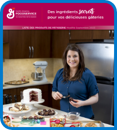 Page couverture de la liste des produits de pâtisserie de General Mills