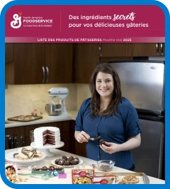 Page couverture de la liste des produits de pâtisserie de General Mills