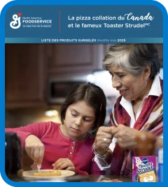 Page couverture de la liste des produits surgelés de General Mills